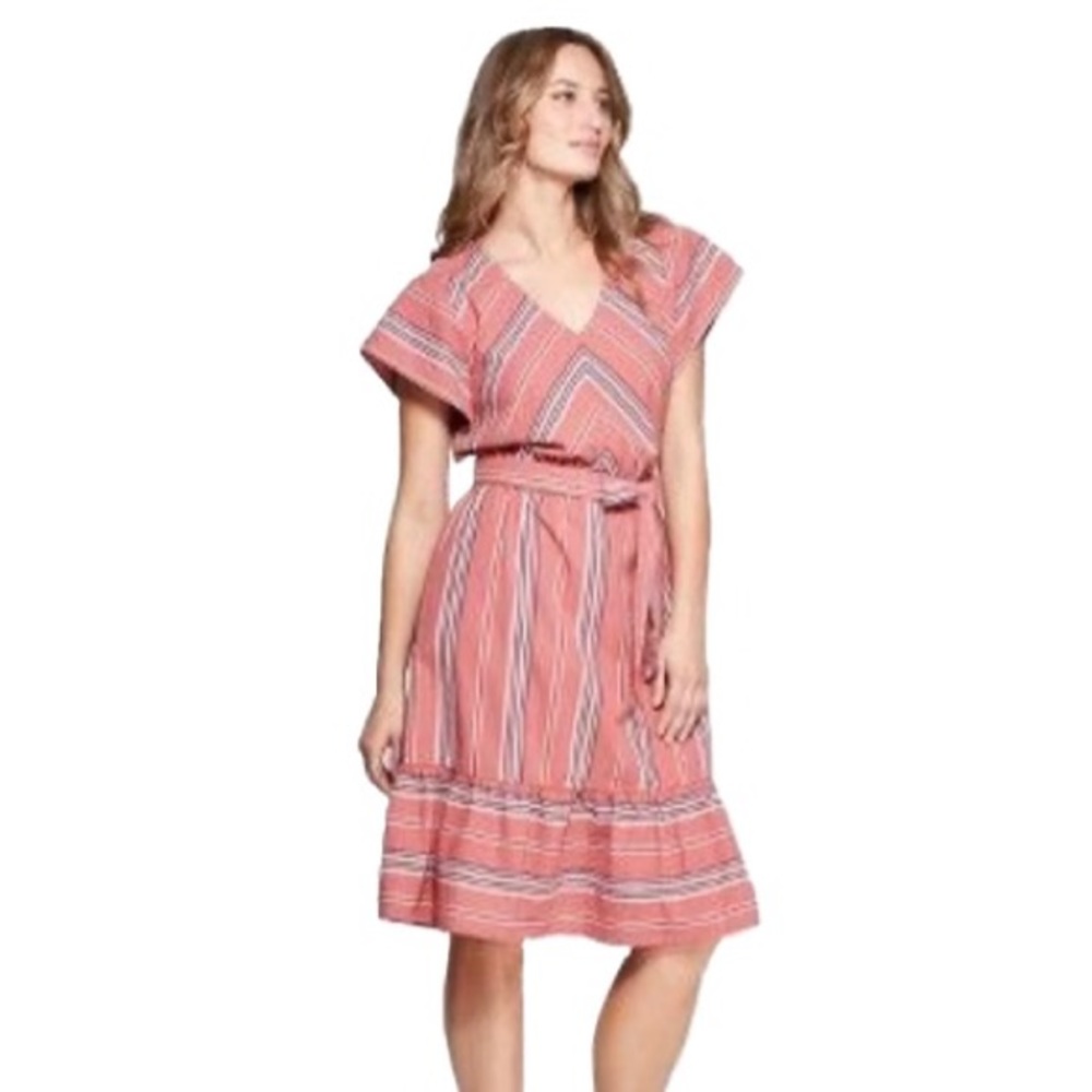 Universal Thread pink striped midi dress